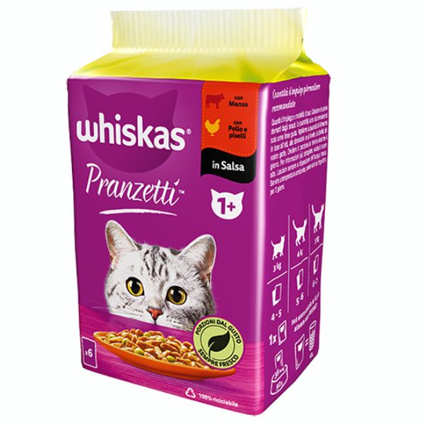 Whiskas Pranzetti Carni e Verdure 6x50g Whiskas Pranzetti Carni e Verdure 6x50g